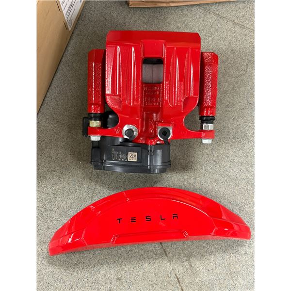 New - Tesla OEM Rear Integrated Break Caliper and Cover Red  - RV: $750