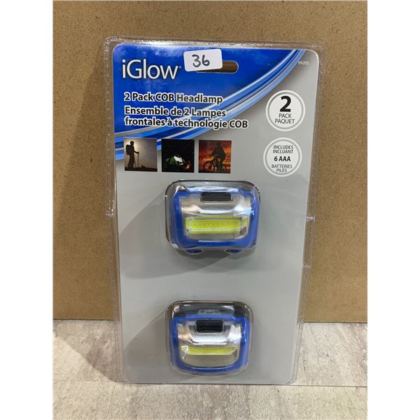 2 Pack - iGlow COB Headlamp