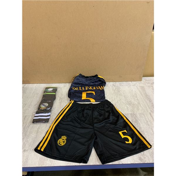 Black Youth Sportswear Soccer Set - Socks - Size 26