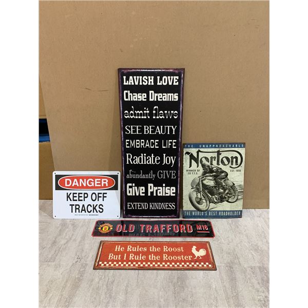 Mixed Lot Of Metal Signs