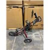 Image 10 : Bagboy Foldable 3 Wheel Golf Bag Push Cart - Red
