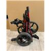 Image 15 : Bagboy Foldable 3 Wheel Golf Bag Push Cart - Red