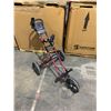 Image 1 : Bagboy Foldable 3 Wheel Golf Bag Push Cart - Red