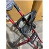 Image 3 : Bagboy Foldable 3 Wheel Golf Bag Push Cart - Red