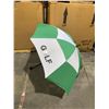 Image 1 : Green And White Golf Umbrella With Ball Receiver Handle