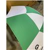 Image 2 : Green And White Golf Umbrella With Ball Receiver Handle