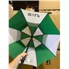 Image 3 : Green And White Golf Umbrella With Ball Receiver Handle
