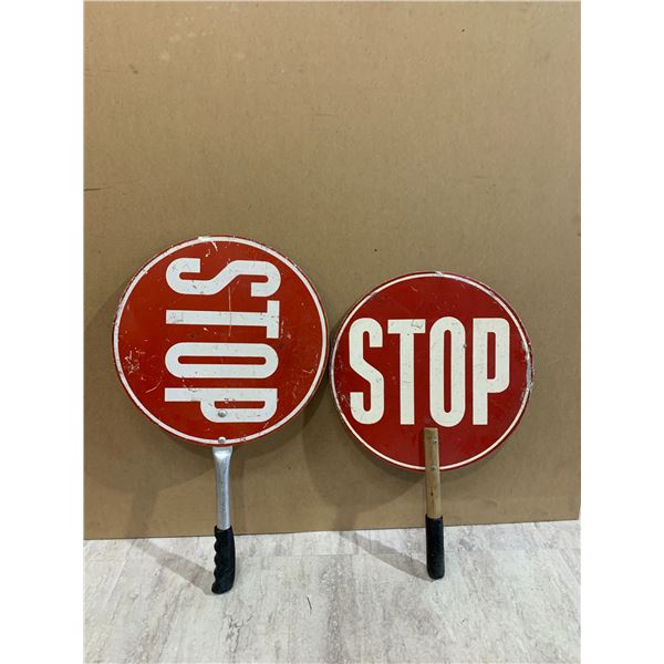2 Metal Stop Signs