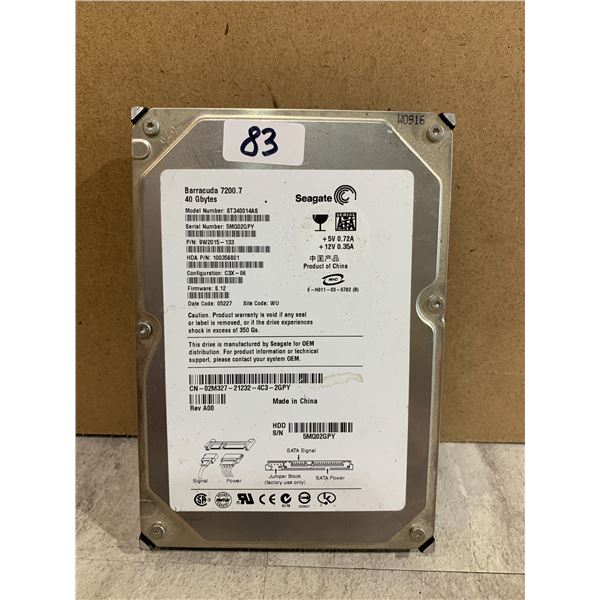 Seagate 40 GB Computer Hard Drive