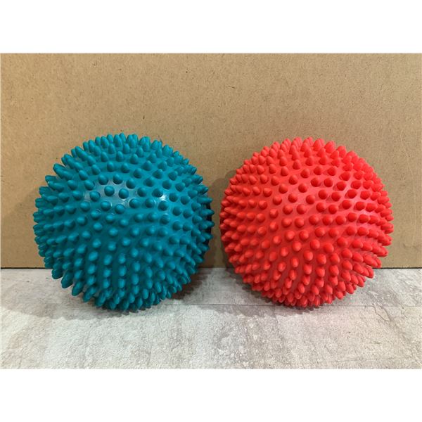Yoga Hemisphere Fitness Appliance Exercise Yoga Pilates Ball - Green And Red