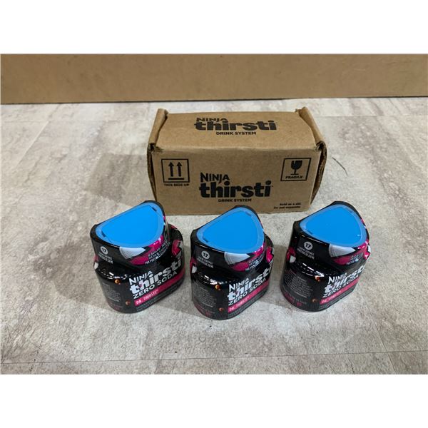 Lot Of 3 Ninja Thirsti "Dr. Thirsti" Flavoured Water Drop Pods