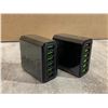 Image 1 : 2 Pack - 33W 6 Port Charger Head With Fast Charging