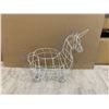 Image 1 : Metal Wire White Unicorn Basket