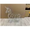 Image 4 : Metal Wire White Unicorn Basket