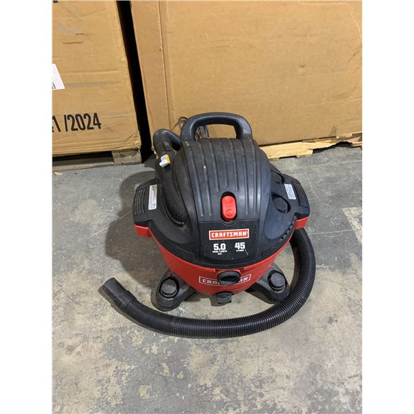 Red Craftsman 5.0 Horsepower Vacuum - 45 Liter Capcity