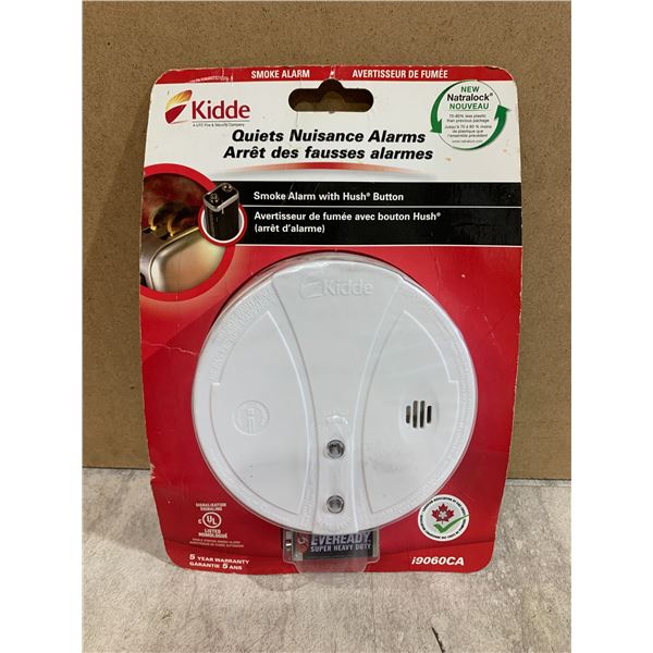 Kidde Smoke Alarm - Includes Hush Button & Battery