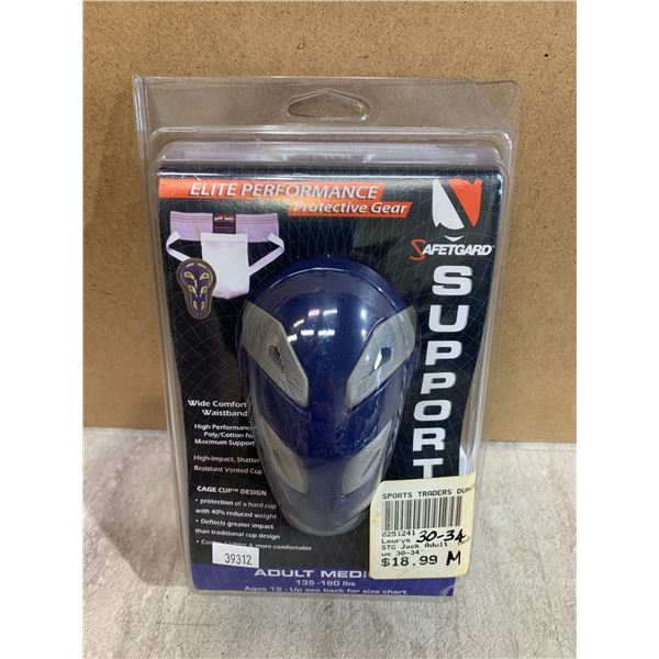 Safetgard Supporter With Cage Cup - Adult Medium 135 - 160 Lbs Ages 12 - Up
