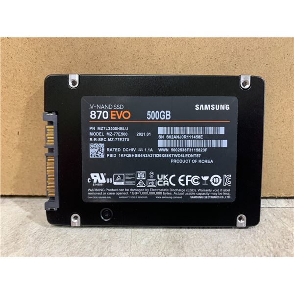 V-NAND SSD 870EVO 500 GB - Model MZ-77E500