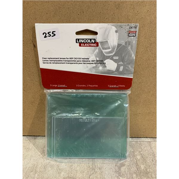 Lincoln Electric Clear Replacement Lenses For ADF CK31XX Helmets - 3 Large 2 Small