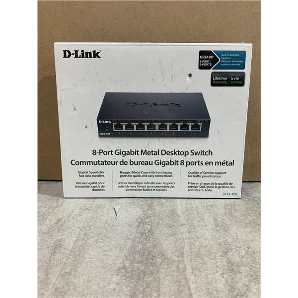 D-Link 8-Port Gigabit Metal Desktop Switch