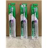 Image 1 : 3 Pack - Gum Travel Toothbrushes - Purple