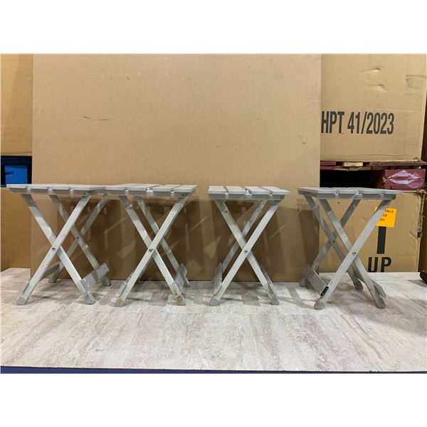 Lot Of 4 Foldable Aluminium Chairs