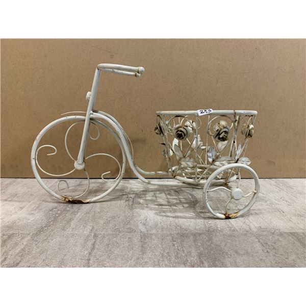 Metal Wire White Bicycle Basket