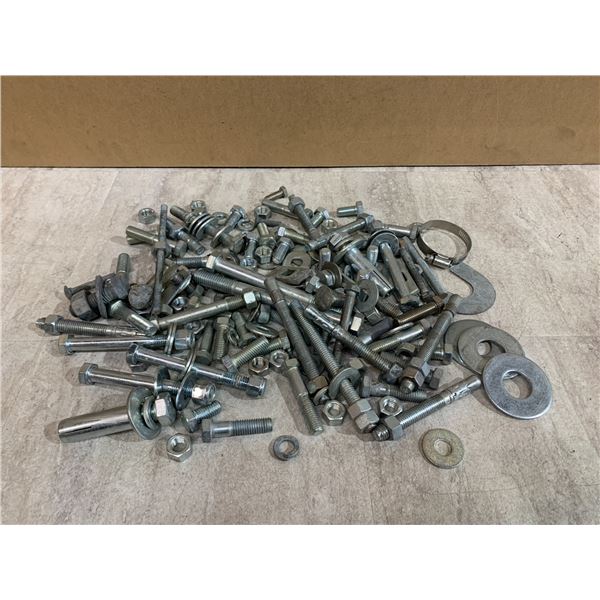 Hardware Assortment Of Bolts, Nuts And Washers