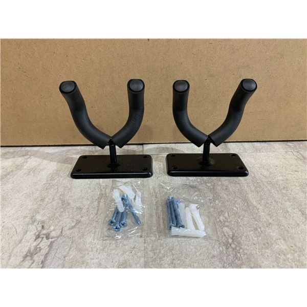 Guitar Wall Mount Hanger Metal Square 2 Pack