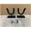 Image 1 : Guitar Wall Mount Hanger Metal Square 2 Pack