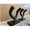 Image 2 : Guitar Wall Mount Hanger Metal Square 2 Pack