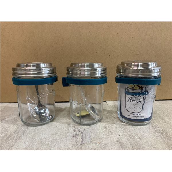 3 Pack -Oatology Glass Overnight Oats Container