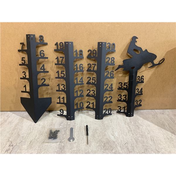 36in Outdoor Large Iron Snowfall Measuring Stick