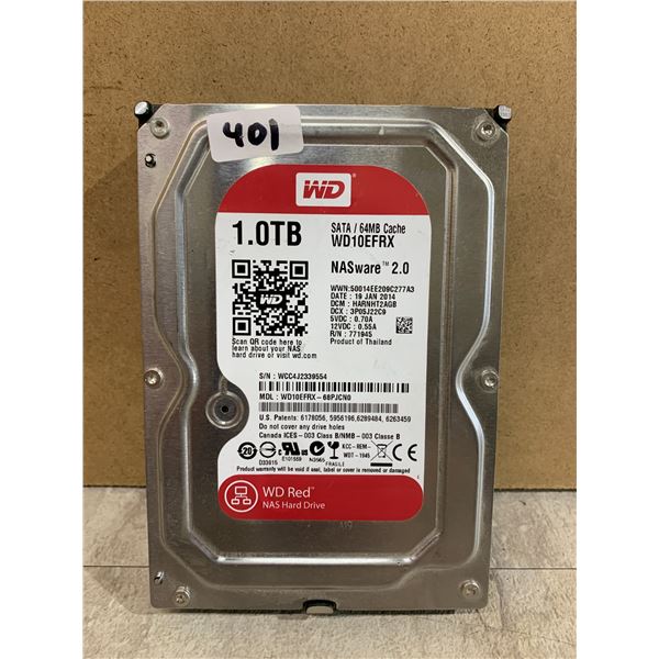 WD Red 1.0 TB Computer Hard Drive - Formatted