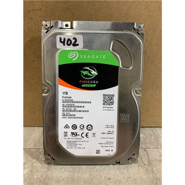 Seagate Firecuda 1.0 TB Computer Hard Drive - Formatted