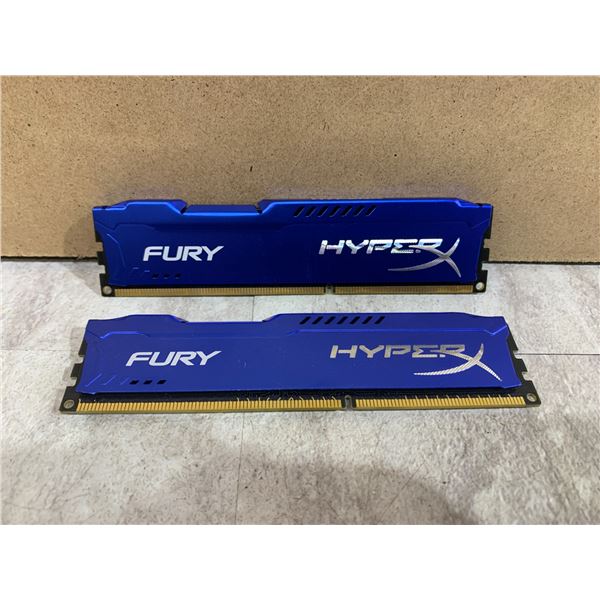 Lot Of 2 4GB Ram Sticks - Blue Kingston HyperX Fury DDR3