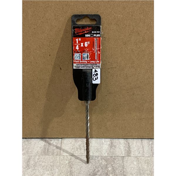 Milwaukee 1/4in x 6in SDS-Plus 2-Cutter Hammer Drill Bit
