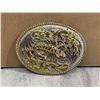 Image 1 : Gold & Silver Tone Belt Buckle - Scorpion Design