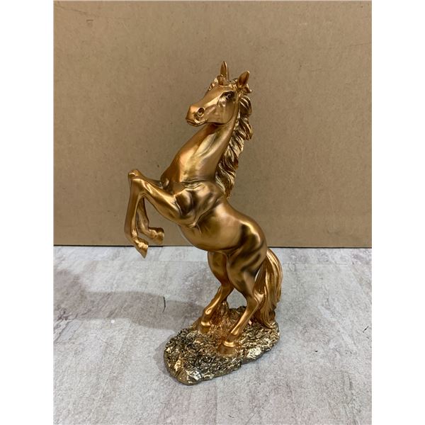 12.2in Standing Horse Resin Statue