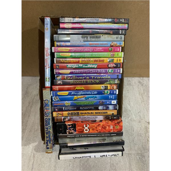 28 PCS - DVDs, Mostly Kids Shows / Movies - Some Adult / Teen