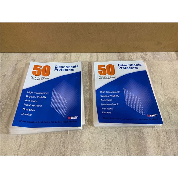 100 Pack - Clear Sheets Protectors, Fits 8.5in x 11in Paper - Thickness 6c
