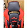 Image 6 : Red & Black Gaming Chair With Retractable Footrest & Lumbar Support