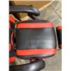 Image 8 : Red & Black Gaming Chair With Retractable Footrest & Lumbar Support