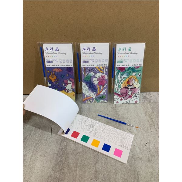 Water Colour Painting Colouring Book