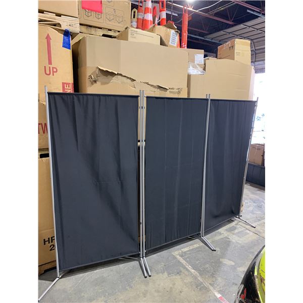 Black Curtain Divider Portable Privacy Screens