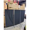 Image 1 : Black Curtain Divider Portable Privacy Screens