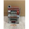 Image 1 : Nevada Reno Themed Mechanical Slot Machine - Includes 4 Coins