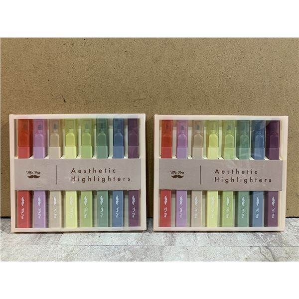 2 Boxes Of Mr Pen Aesthetic Highlighters
