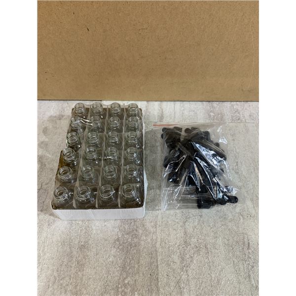 Box Of 24 15ml Clear Glass Dropper Bottles