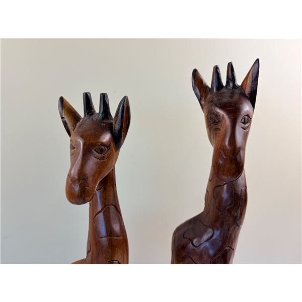 Wooden Giraffe Carvings